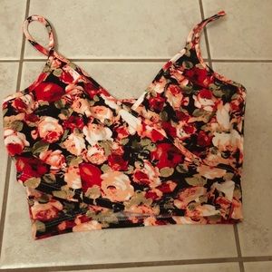 Floral crop top.